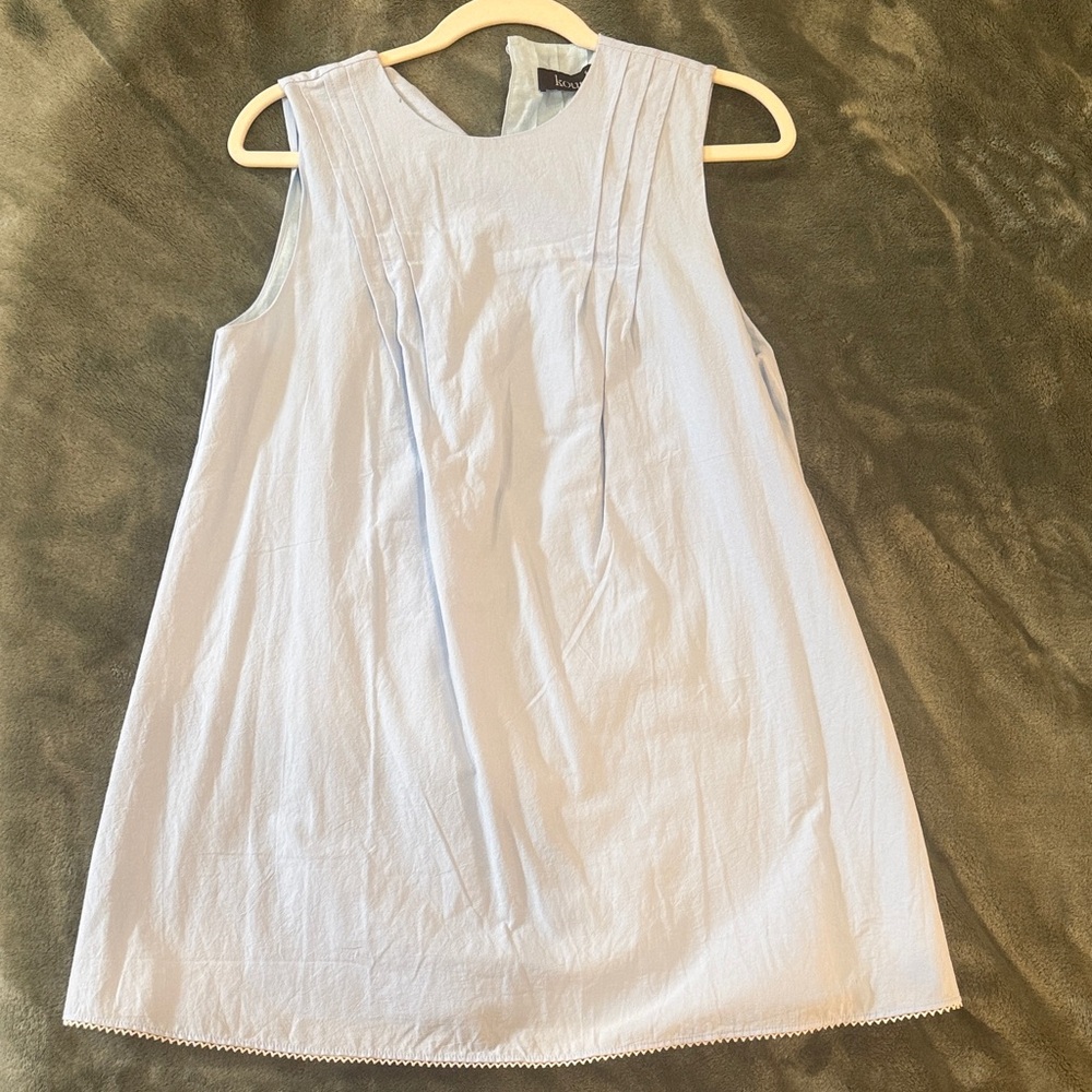 Kourt Light Blue Sleeveless Mini Dress